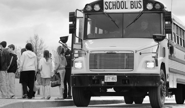 Included in the omnibus transportation policy bill is creation of an Office of Pupil Transportation Safety under the State Patrol. Among the office responsibilities would be development of a consistent recordkeeping system to document school bus inspections, out-of-service vehicles and driver files. (Photo by Andrew VonBank)