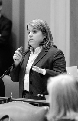 Rep. Karla Bigham points to her work on protecting children from sexual predators as among her most important accomplishments. (Photo by Andrew VonBank)