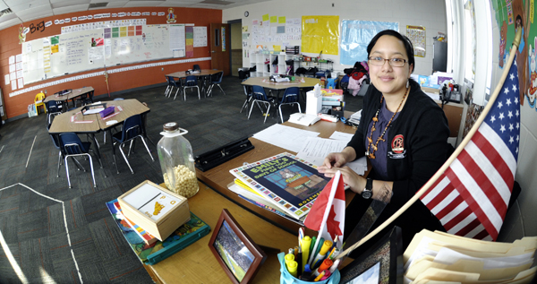 Parasa Chanramy teaches at the BEST Academy through the Teach for America program. Legislation is proposed to make it easier for people like her to become licensed. (Photo by Tom Olmscheid)